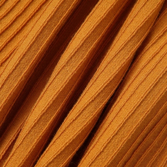 Orange & Cream Collar, Knitted/ Ribbed Bodycon, Button Front Dress, XL! - Picture 3 of 3